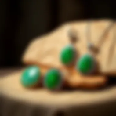 A stunning collection of modern jade jewelry displayed elegantly, symbolizing the contemporary fusion of tradition and modernity in design.