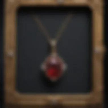 Elegant Gift Presentation of the Necklace Elegant presentation of a Jared birthstone necklace in a gift box