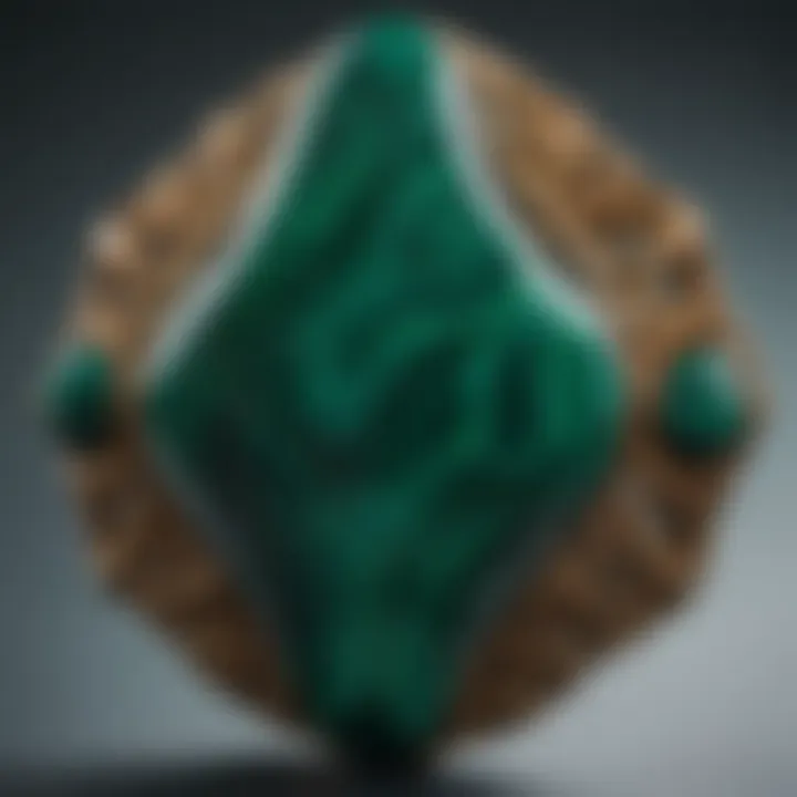 A historical artifact made from malachite, highlighting its cultural significance