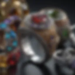 A collection of various metals used in ring crafting