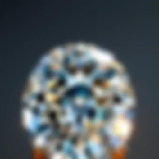 A stunning close-up of a moissanite gemstone showcasing its brilliance and clarity