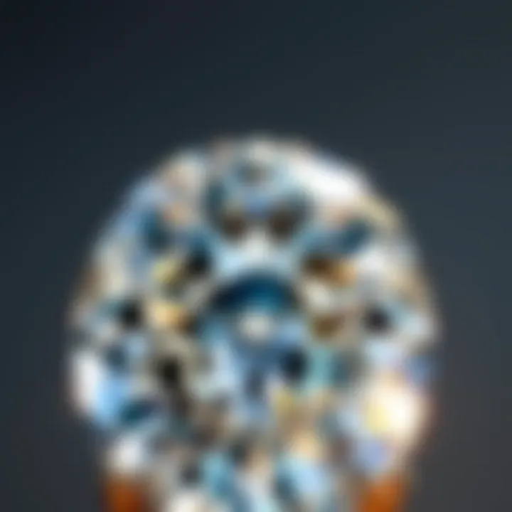 A stunning close-up of a moissanite gemstone showcasing its brilliance and clarity
