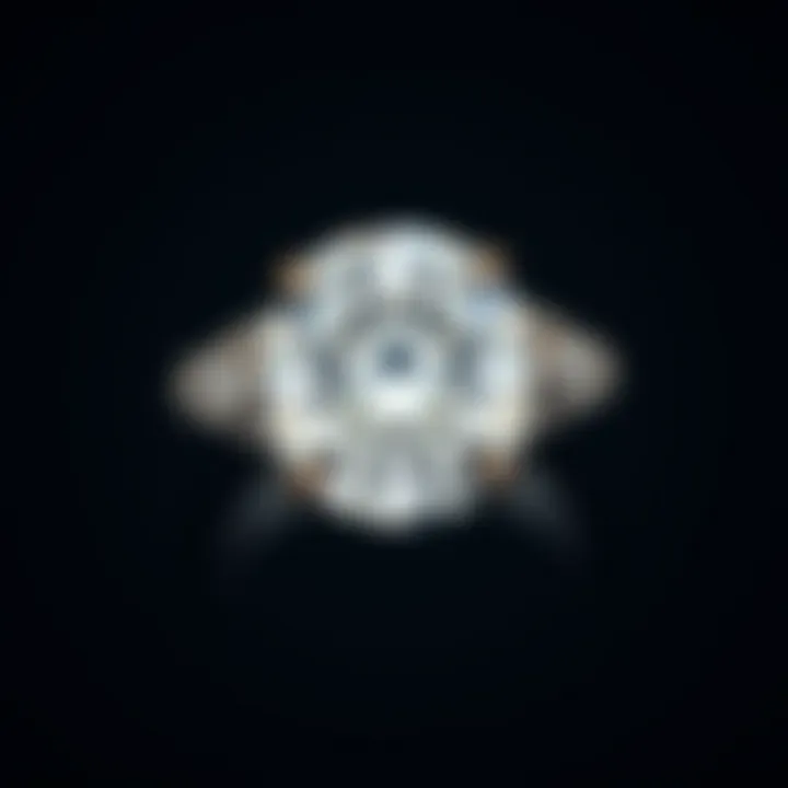 An elegant ring featuring a large moissanite stone, highlighting the visual impact of size