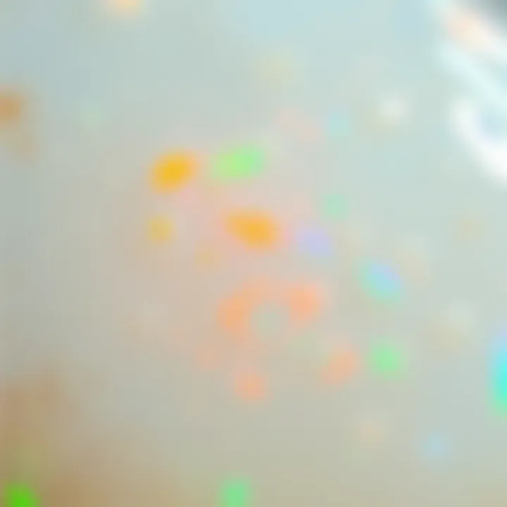 Close-up of opal showing unique patterns