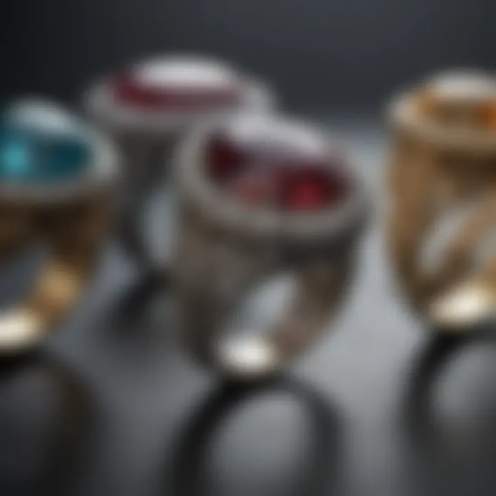 A variety of rings showcasing cultural significance of sizes