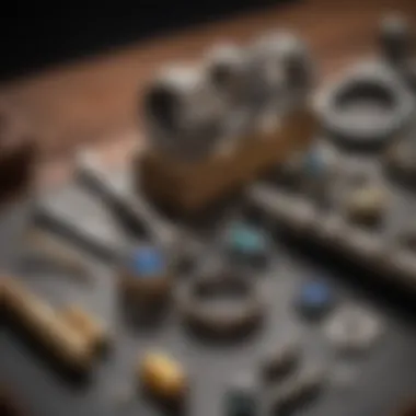 Jeweler's Tools for Resizing Rings Close-up view of a jeweler's tools for ring resizing