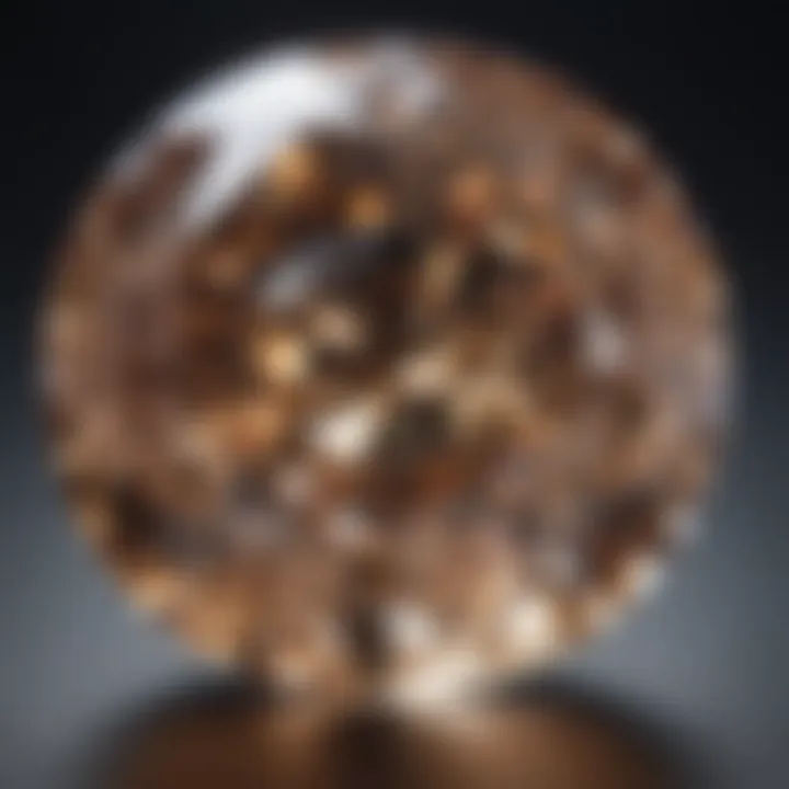 Close-up view of an SI diamond showcasing its clarity and brilliance