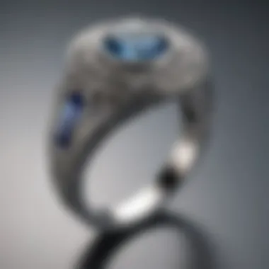 Close-up of a vintage silver ring showcasing craftsmanship