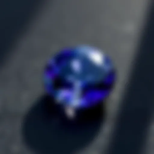 A close-up view of a stunning tanzanite loose stone showcasing its vibrant color and clarity.