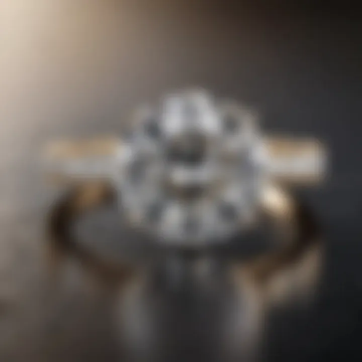 A stunning close-up of a 2 carat diamond solitaire ring showcasing its brilliance