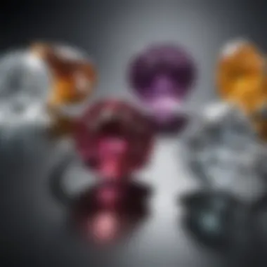 A comparison image illustrating the differences between cubic zirconia and natural gemstones