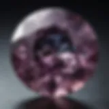 Close-up view of a stunning alexandrite loose gem displaying its color-changing properties