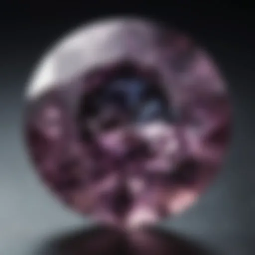 Close-up view of a stunning alexandrite loose gem displaying its color-changing properties