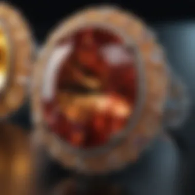 Modern Jewelry Trends Featuring Glowing Gemstones Stunning jewelry pieces crafted with glowing gemstones, reflecting contemporary design trends.