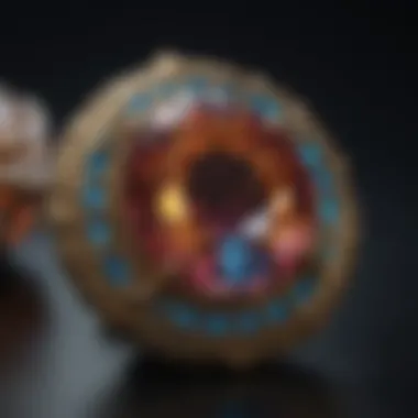 Culturally significant artifacts featuring glowing gemstones in various traditions.