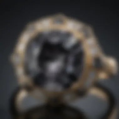 Close-up of gray spinel showcasing its unique color and clarity