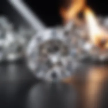 Brilliantly cut moissanite diamond showcasing its fire and brilliance