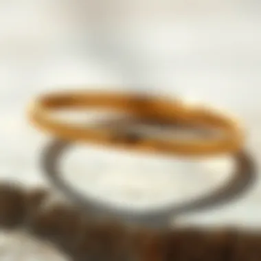 Craftsmanship of the Skinny Gold Band Ring A close-up view of a sleek skinny gold band ring highlighting its craftsmanship