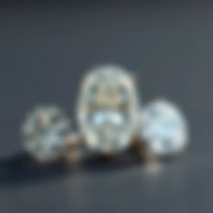 Comparison image showing white cubic zirconia alongside diamonds and other gemstones