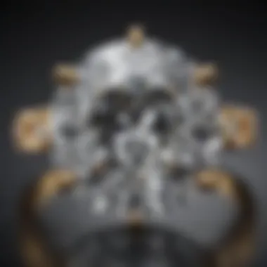 Close-up of a diamond ring emphasizing its clarity and cut