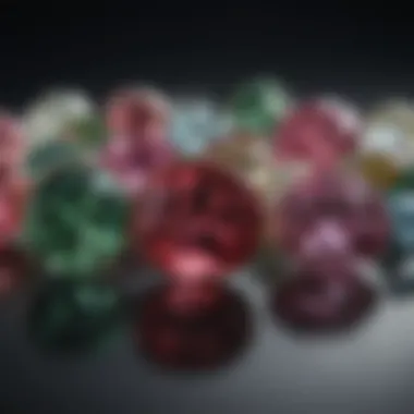 A collection of tourmaline gemstones showcasing their variety