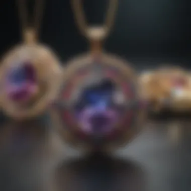 Diverse Materials in Custom Jewelry Various materials used in pendant creation