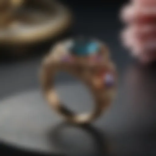 Intricate gemstone setting in a stunning ring