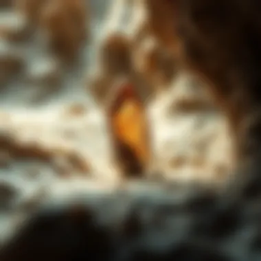 Geological formation depicting the natural environment where zircon is found