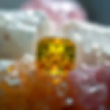 Natural zircon crystals showcasing their unique color and clarity