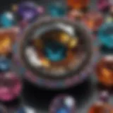 A stunning array of colorful gemstones arranged artistically.