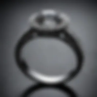 A close-up of a brilliant single band diamond ring showcasing its sparkle