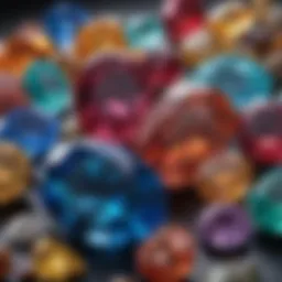 A close-up view of Tanzanian gemstones showcasing their vibrant colors and unique textures