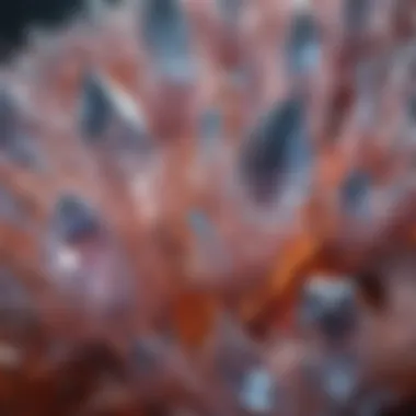 Intricate Patterns of Healing Crystals A close-up of a crystal's surface revealing its intricate natural patterns