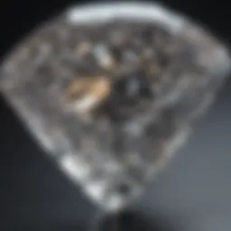 Close-up view of a colorless diamond showcasing its brilliance and clarity