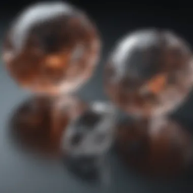 Natural vs. Synthetic Diamonds Natural and synthetic diamonds side by side for comparison