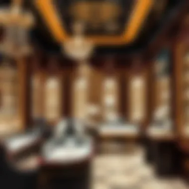 Luxurious Jeweller's Showroom A luxurious jeweller's showroom showcasing elaborate designs