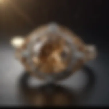 A stunning diamond ring showcased against a luxurious velvet background