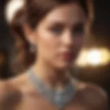 An exquisite diamond necklace featuring a unique design