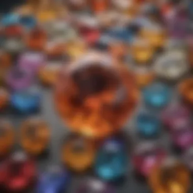 The Vibrant Palette of Topaz A stunning display of topaz gemstones in various colors.