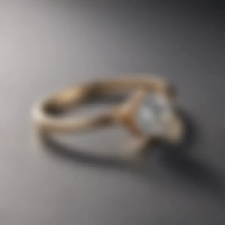 A minimalist engagement ring with a single brilliant-cut diamond