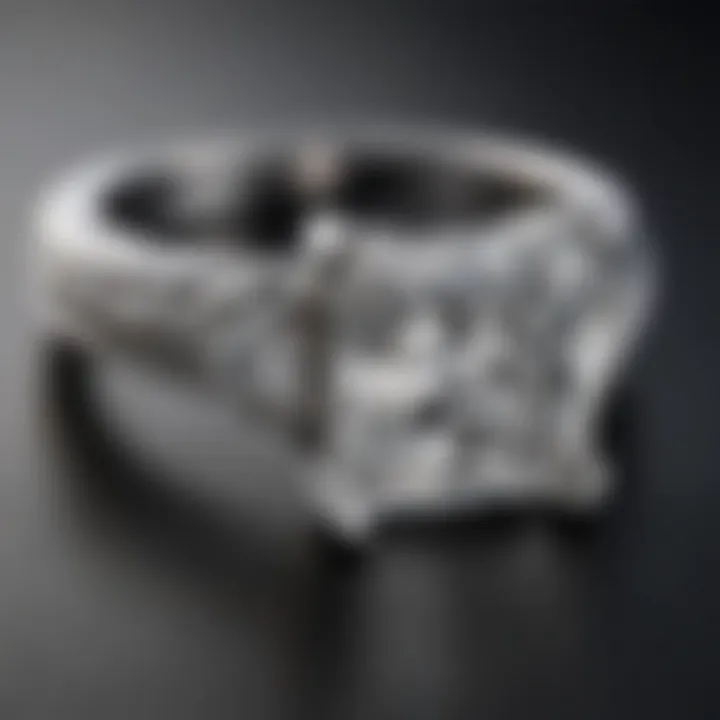 A beautifully crafted engagement ring featuring a princess cut diamond