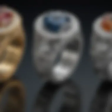 Historical timeline illustrating the evolution of anniversary rings