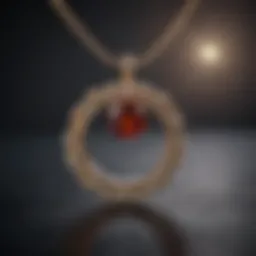 Elegant necklace designed to hold wedding rings