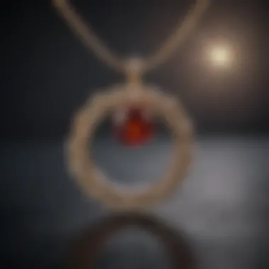 Elegant necklace designed to hold wedding rings