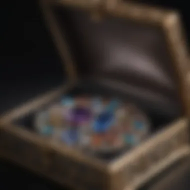Treasures Within a Jewelry Box An elegant jewelry box with diamonds and gemstones inside