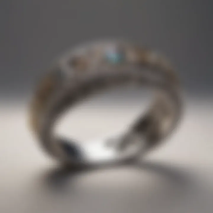 Vintage-inspired wedding band with filigree details