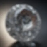 A close-up view of a Polki diamond showcasing its unique cut and sparkle under light.