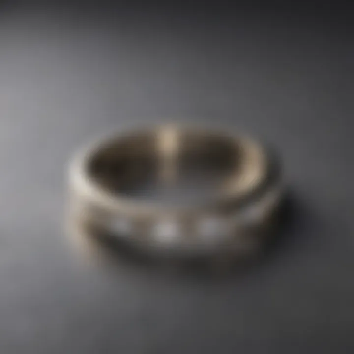 Contemporary minimalist wedding ring showcasing a sleek design