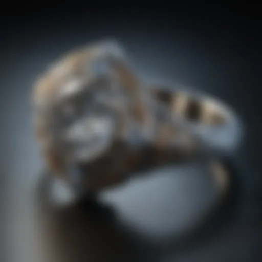 Elegant vintage-inspired wedding ring featuring intricate filigree details