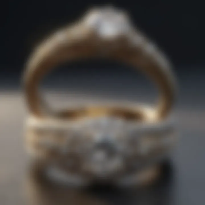 Traditional wedding ring set with classic diamonds in a timeless design